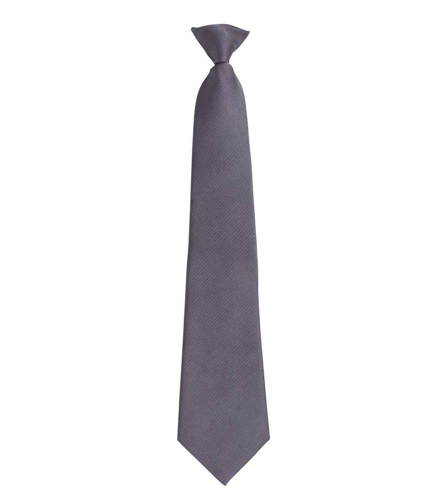 Premier 'Colours' Fashion Clip Tie - Grey