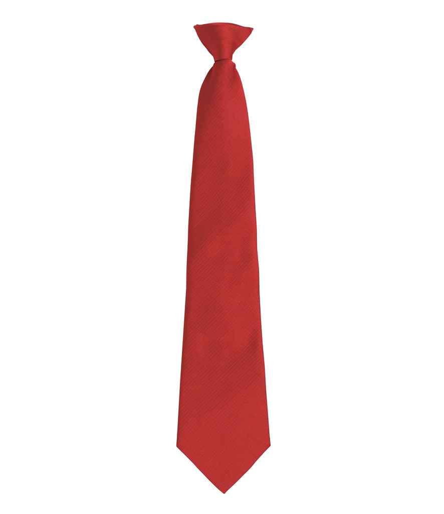 Premier 'Colours' Fashion Clip Tie - Red