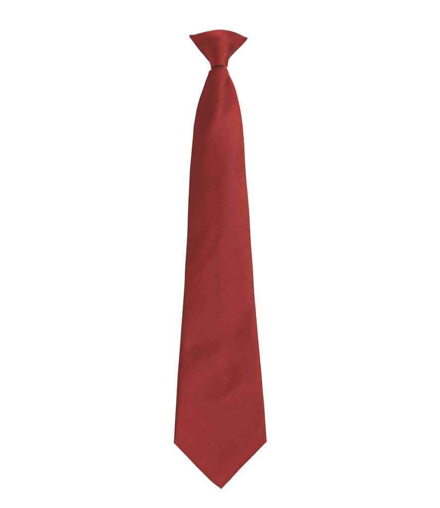 Premier 'Colours' Fashion Clip Tie - Burgundy