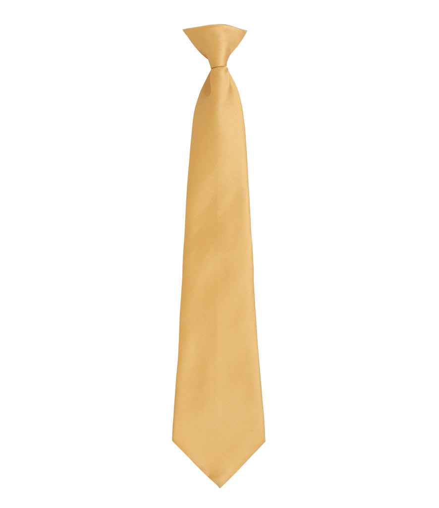 Premier 'Colours' Fashion Clip Tie - Gold