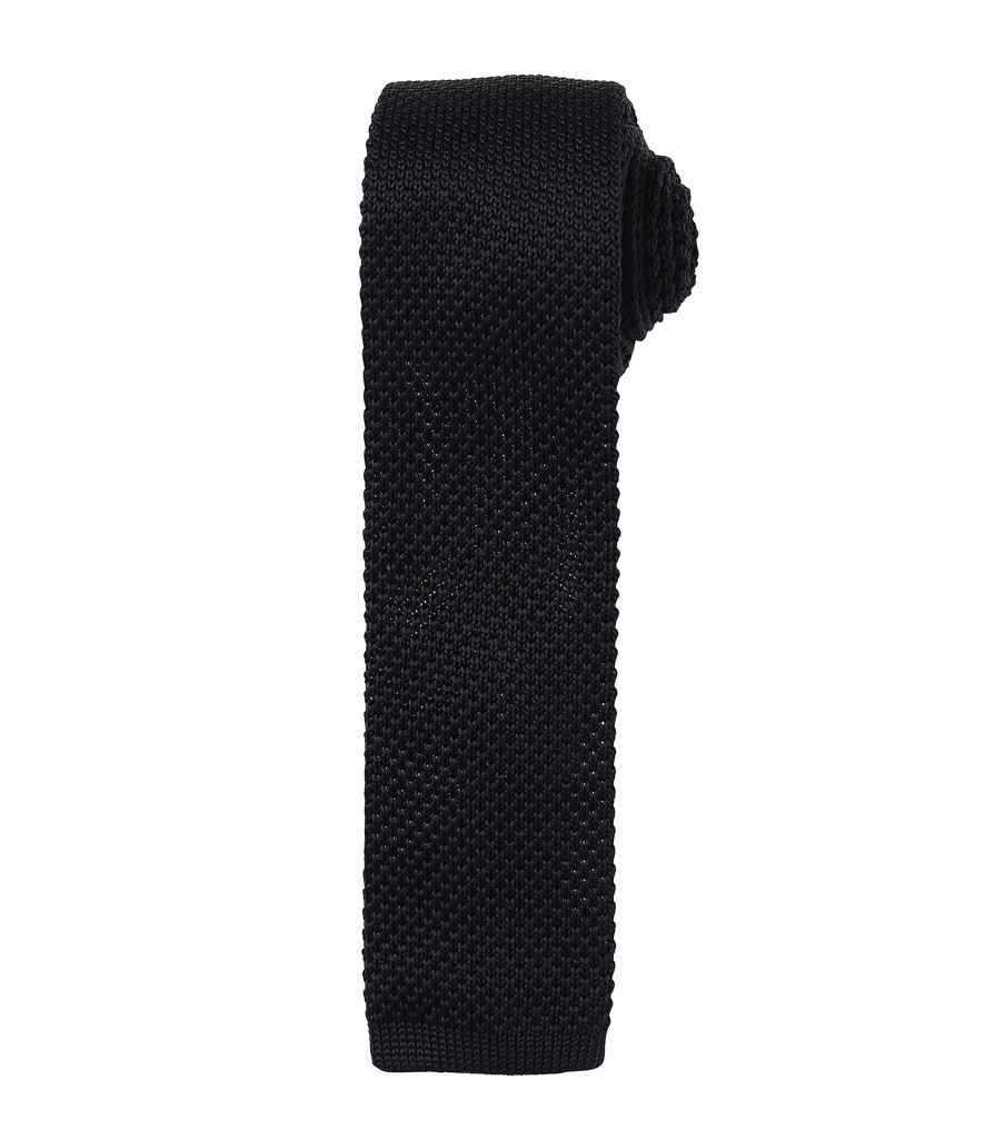Premier Slim Knitted Tie - Black