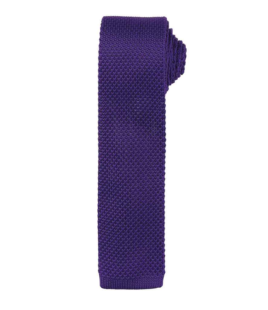 Premier Slim Knitted Tie - Purple