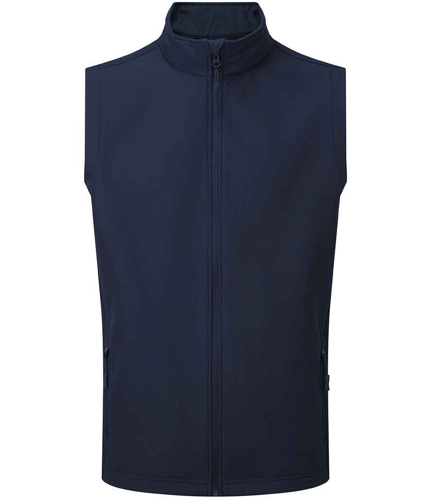 Premier Windchecker® Recycled Printable Soft Shell Gilet - Navy