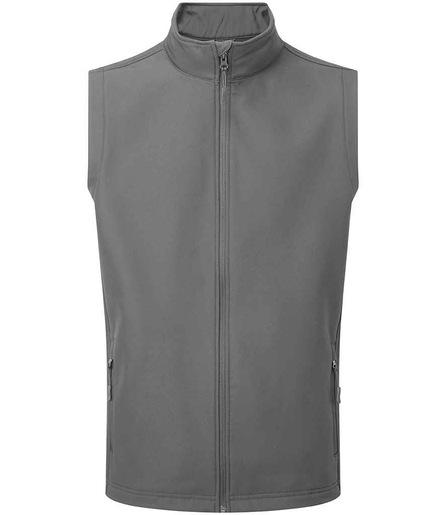Premier Windchecker® Recycled Printable Soft Shell Gilet - Dark Grey