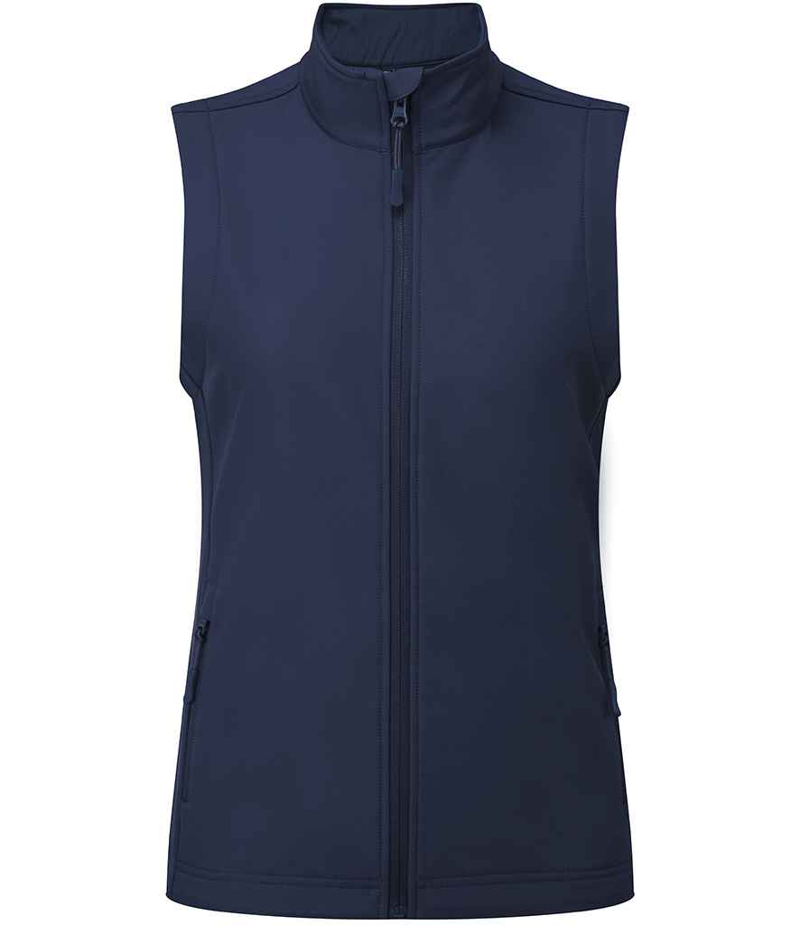 Premier Ladies Windchecker® Recycled Printable Soft Shell Gilet - Navy