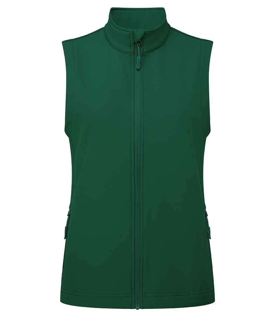 Premier Ladies Windchecker® Recycled Printable Soft Shell Gilet - Bottle Green