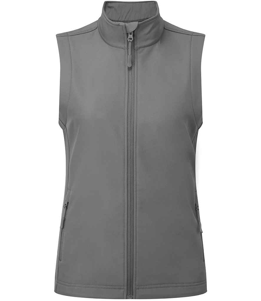 Premier Ladies Windchecker® Recycled Printable Soft Shell Gilet - Dark Grey
