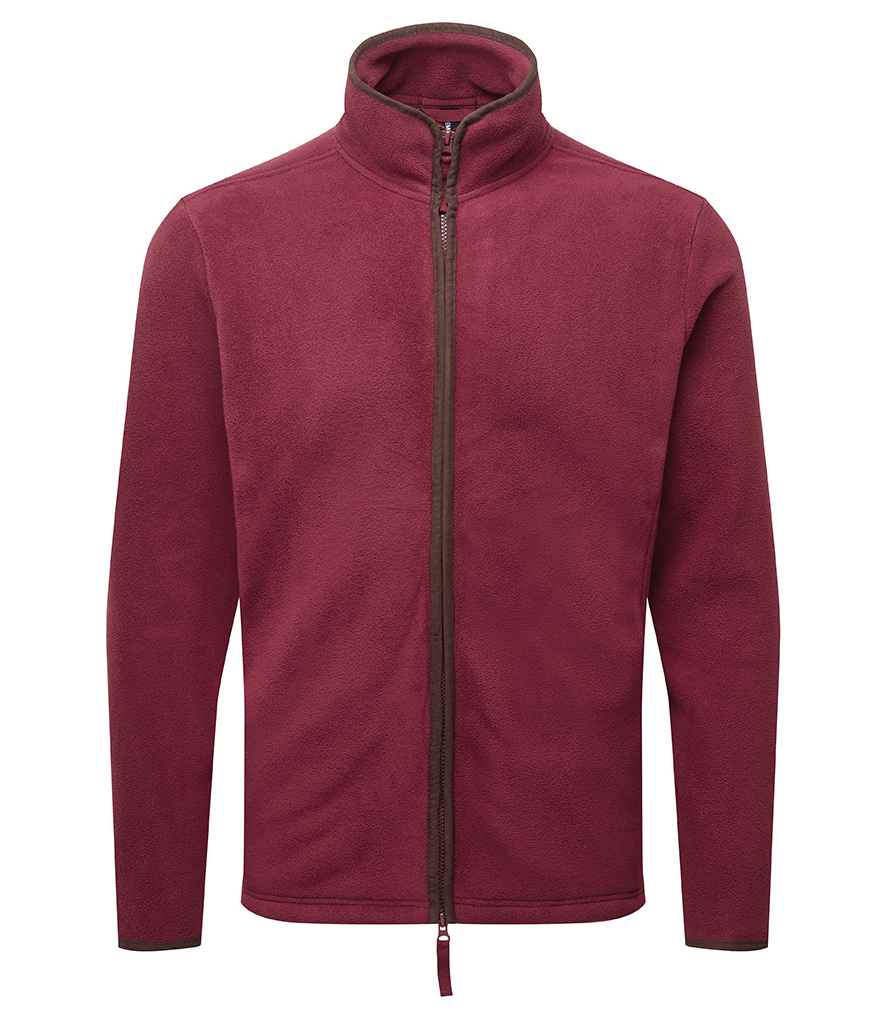 Premier Artisan Fleece Jacket - Burgundy/Brown