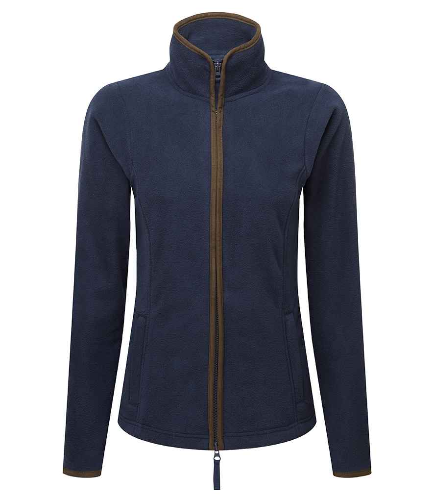 Premier Ladies Artisan Fleece Jacket - Navy/Brown
