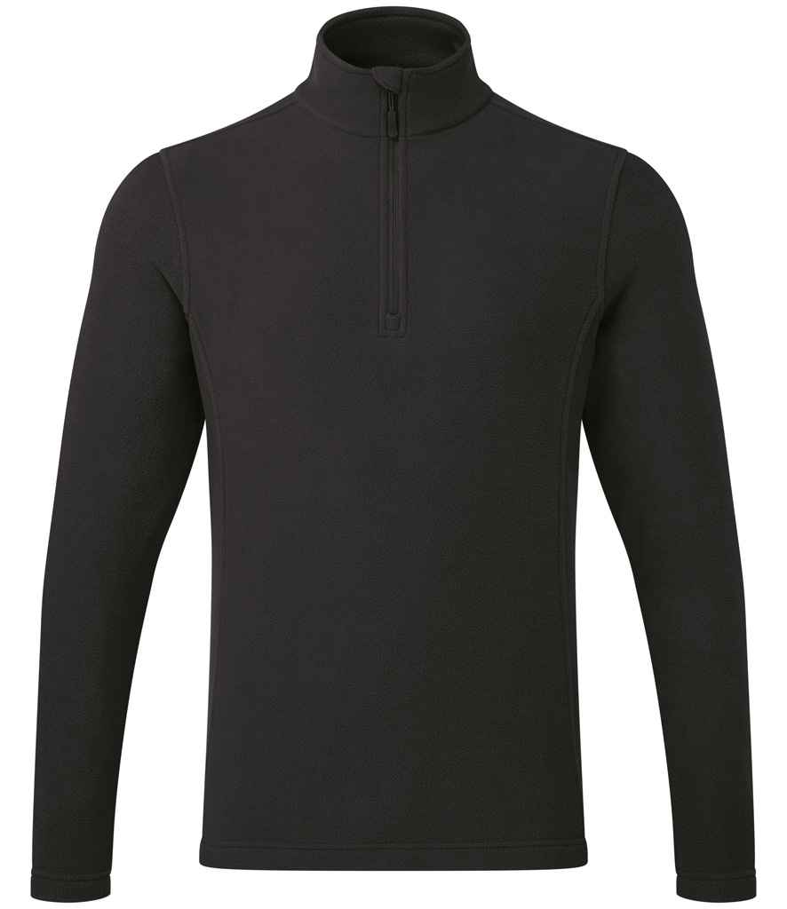 Premier Unisex Recyclight® 1/4 Zip Fleece - Black