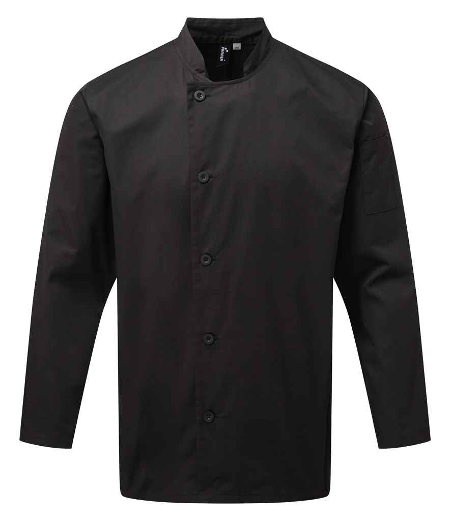 Premier Essential Long Sleeve Chef's Jacket - Black