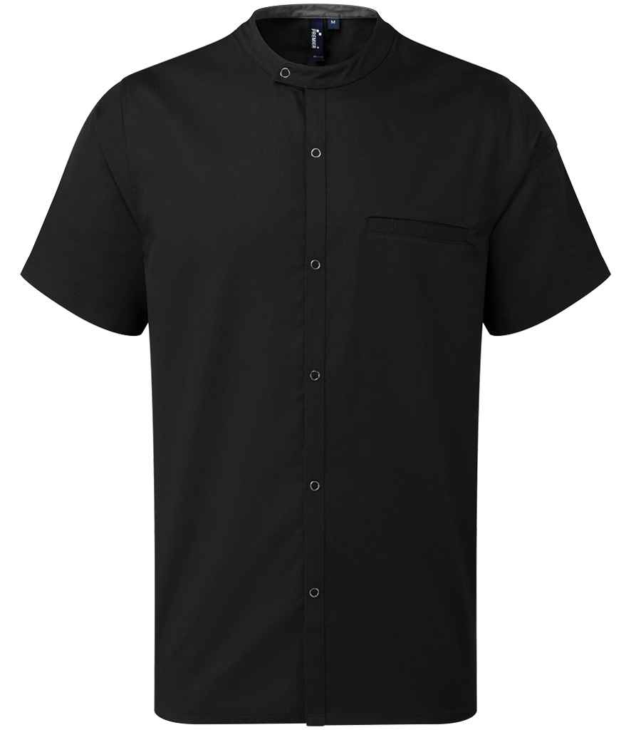 Premier Recyclight® Short Sleeve Chef's Shirt - Black