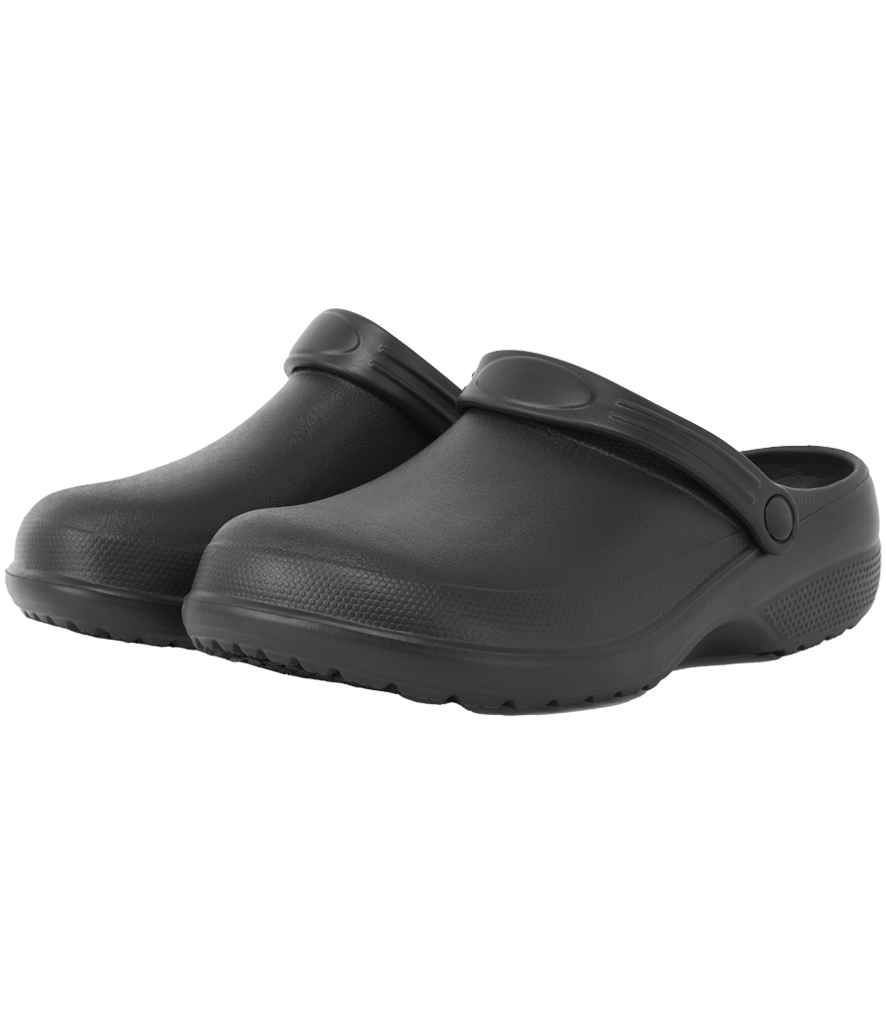 Premier Chef's Anti-Slip Anchor Clogs - Black