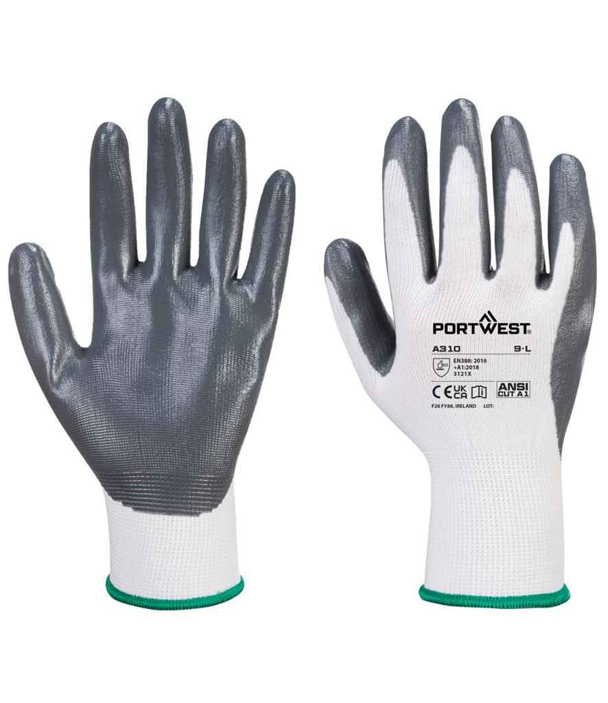 Portwest Flexo Grip Nitrile Gloves - Grey