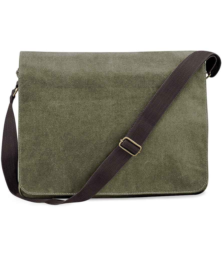 Quadra Vintage Canvas Despatch Bag - Vintage Military Green