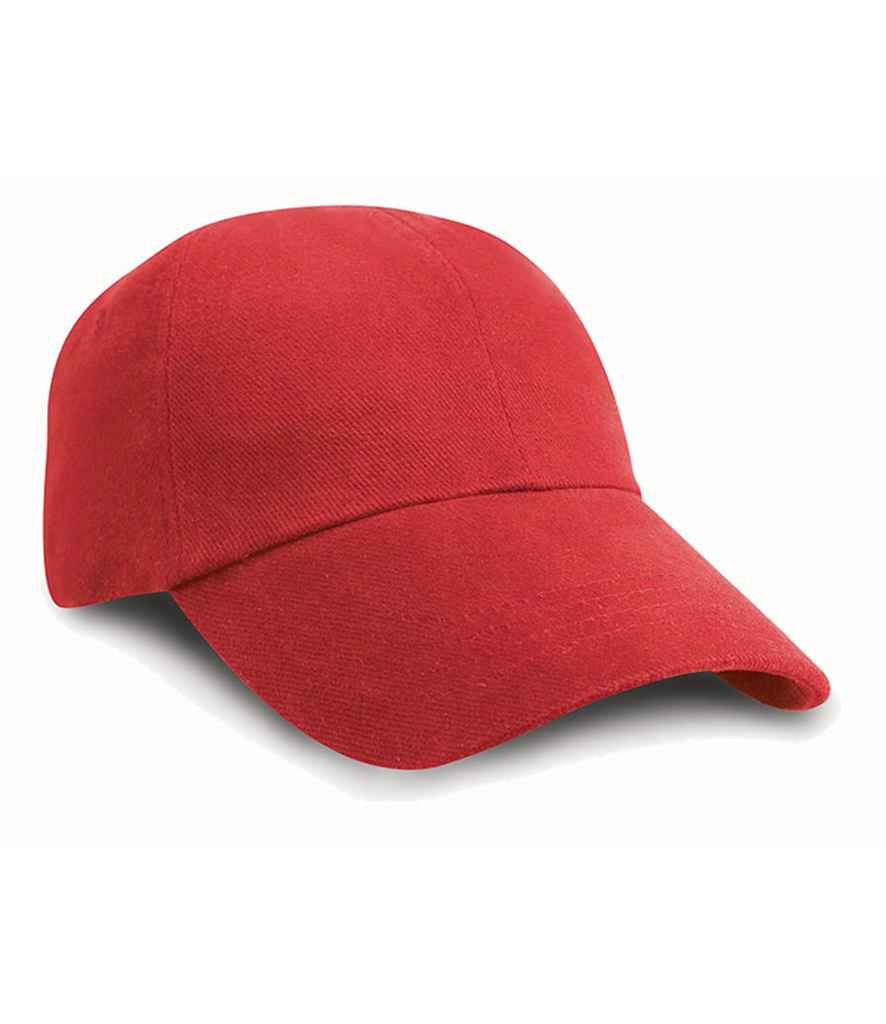 Result Low Profile Heavy Brushed Cotton Cap - Red