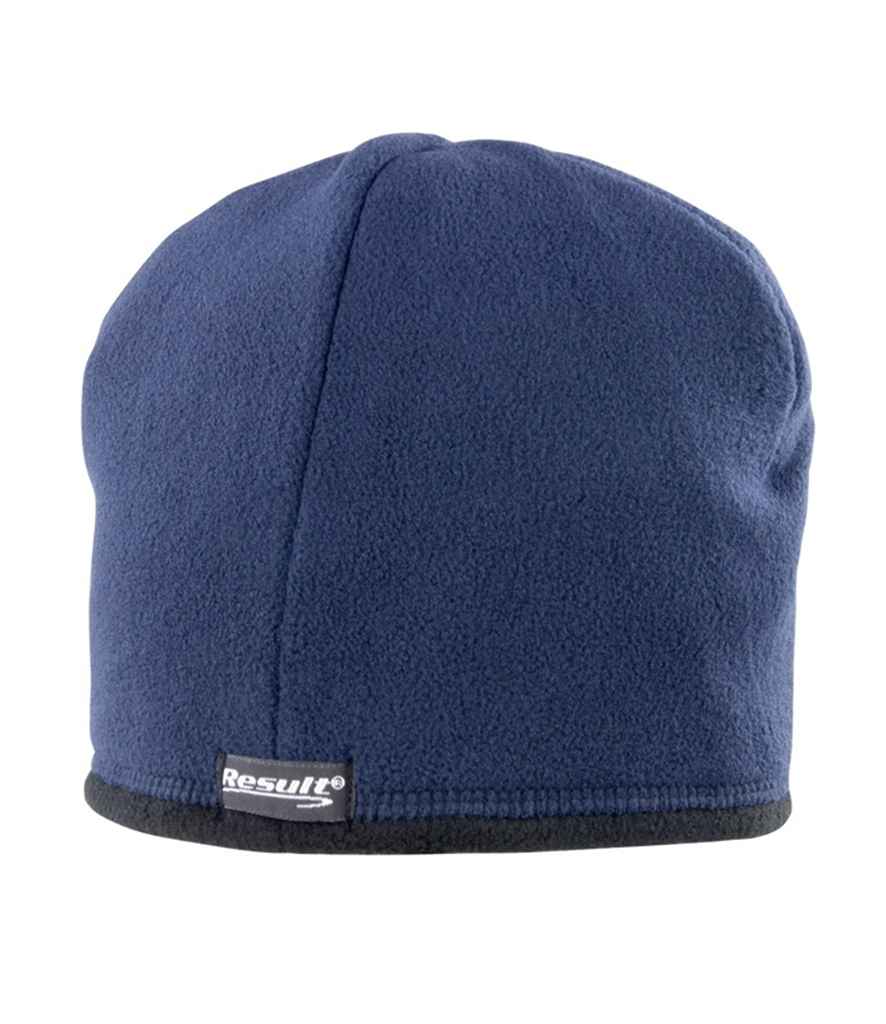 Result Reversible Micro Fleece Bob Hat - Black/Navy