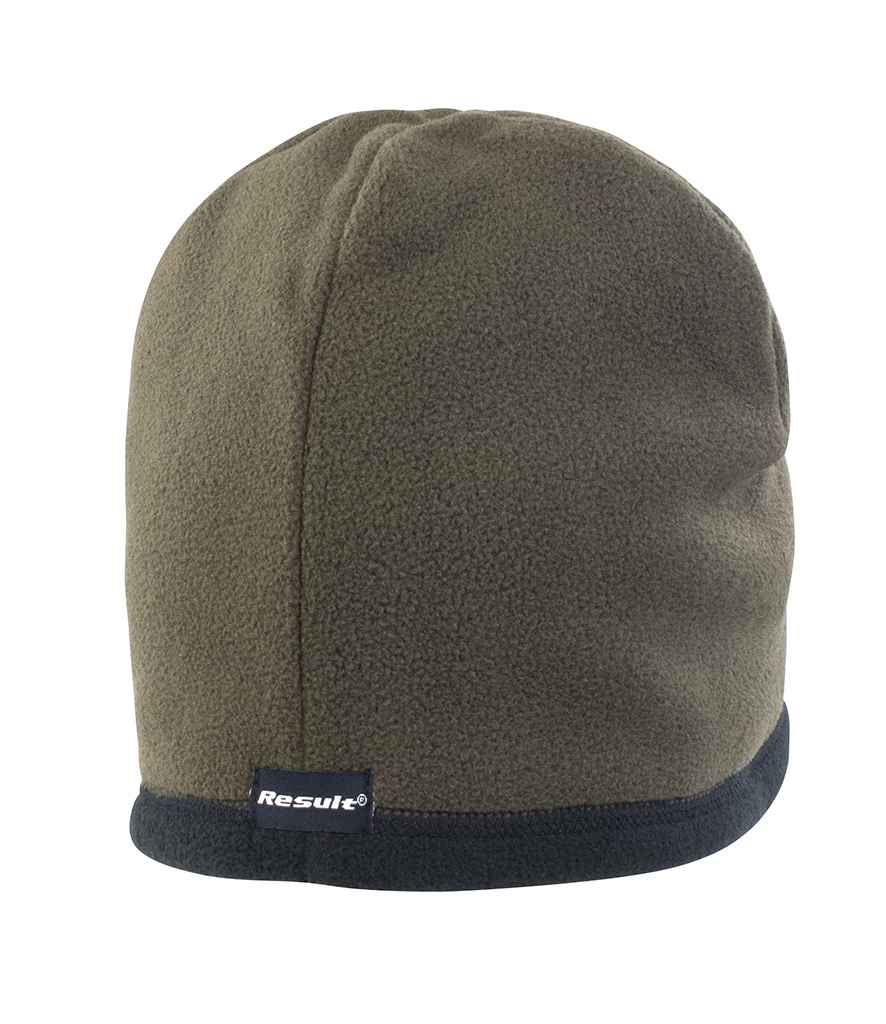 Result Reversible Micro Fleece Bob Hat - Olive Green/Black