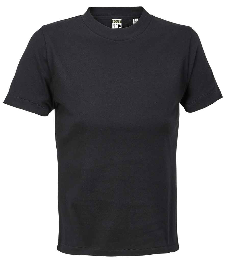 SOL'S Ladies Lilia Low Crop T-Shirt - Deep Black