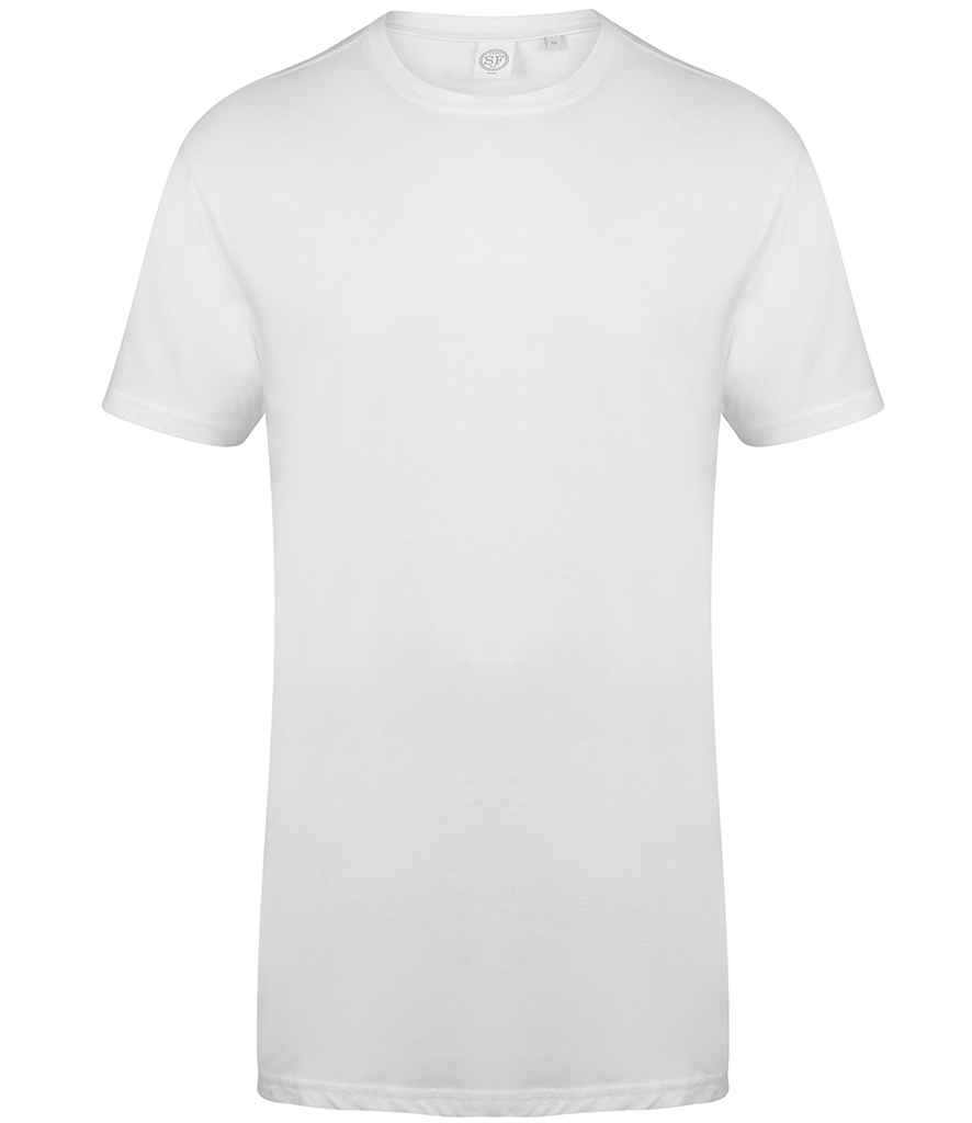 SF Clothing Longline Dipped Hem T-Shirt - White