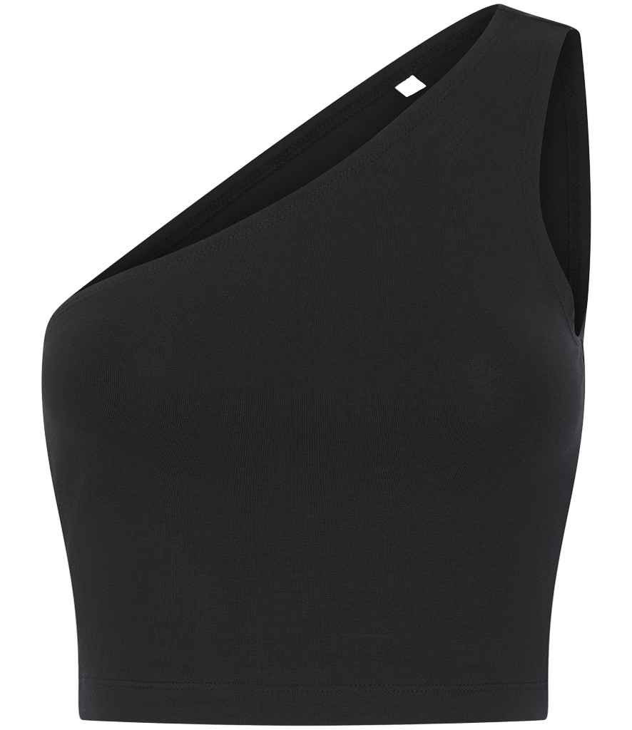 SF Clothing Ladies One Shoulder Top - Black