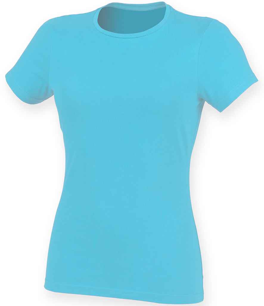 SF Clothing Ladies Feel Good Stretch T-Shirt - Surf Blue
