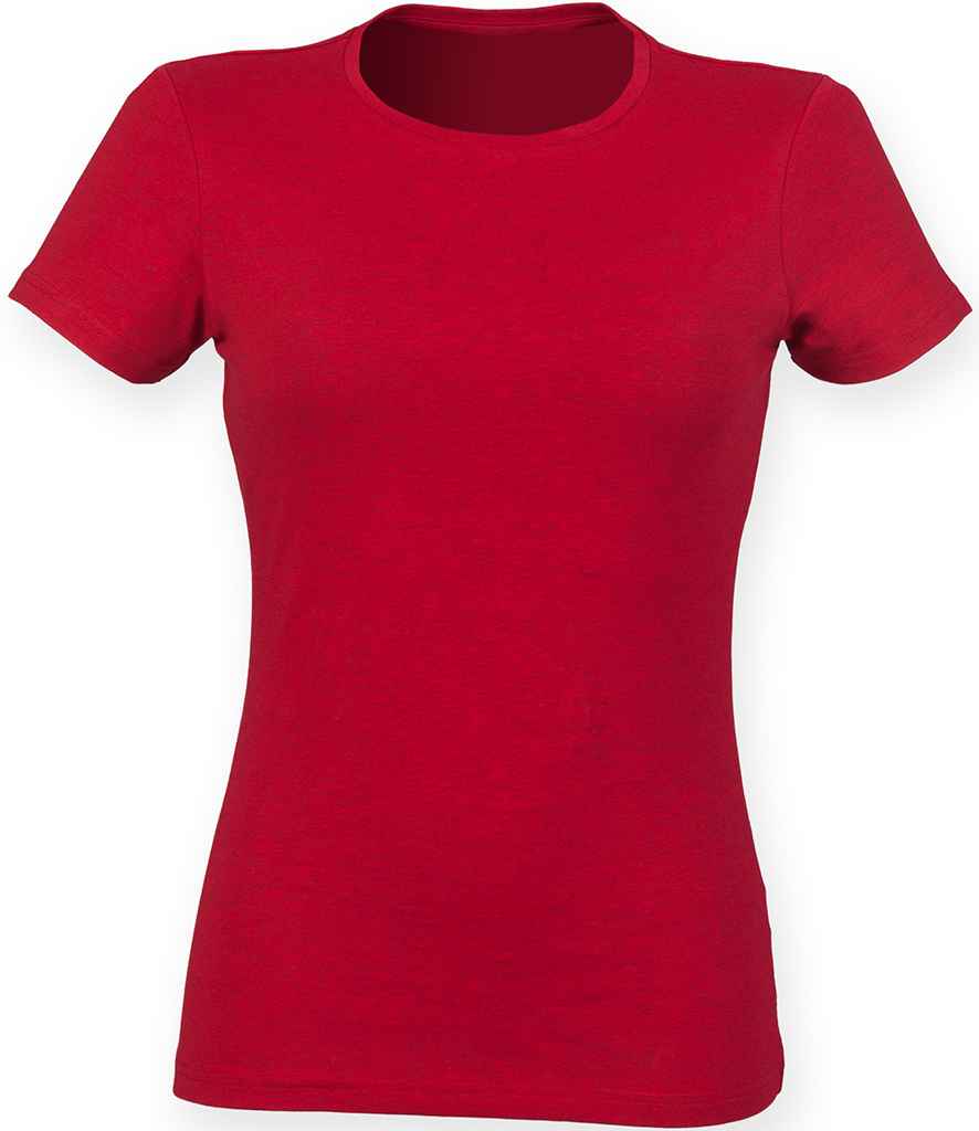 SF Clothing Ladies Feel Good Stretch T-Shirt - Heather Red