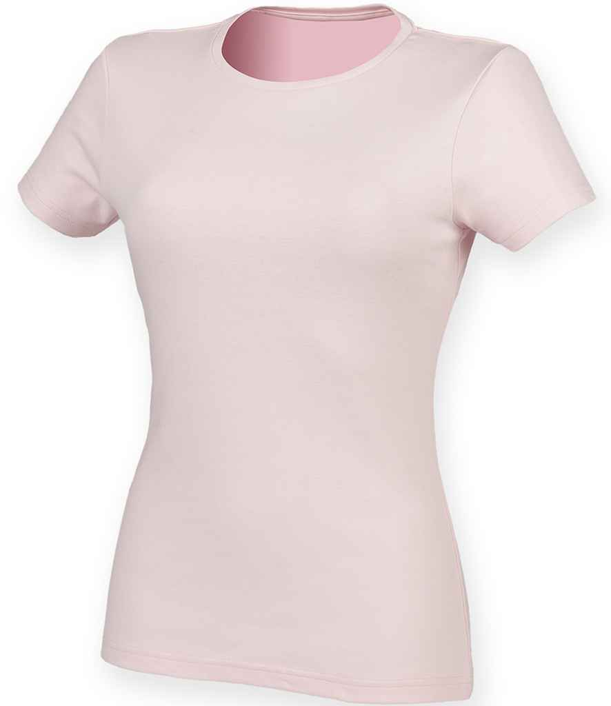 SF Clothing Ladies Feel Good Stretch T-Shirt - Baby Pink