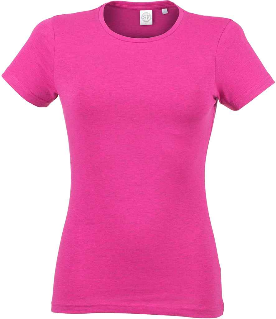 SF Clothing Ladies Feel Good Stretch T-Shirt - Heather Pink