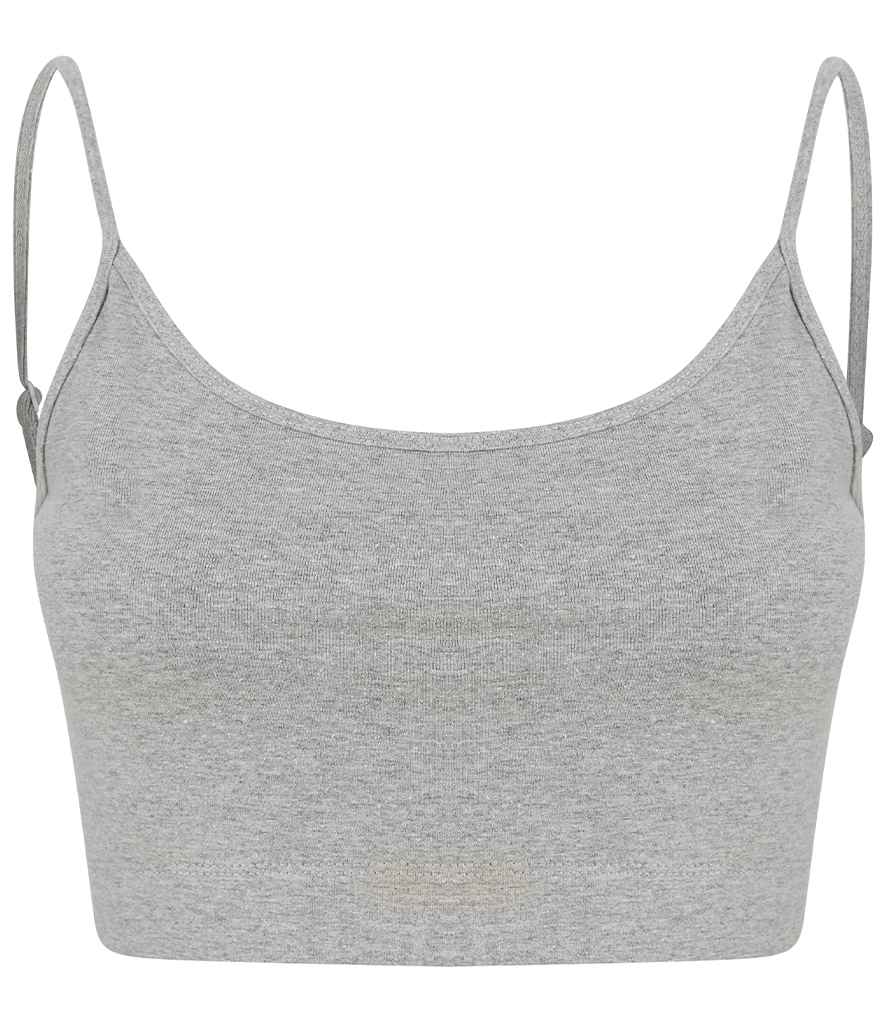 SF Clothing Ladies Sustainable Fashion Cropped Cami Vest Top - Heather Grey