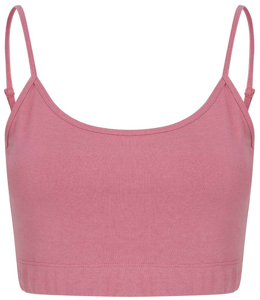 SF Clothing Ladies Sustainable Fashion Cropped Cami Vest Top - Dusky Pink