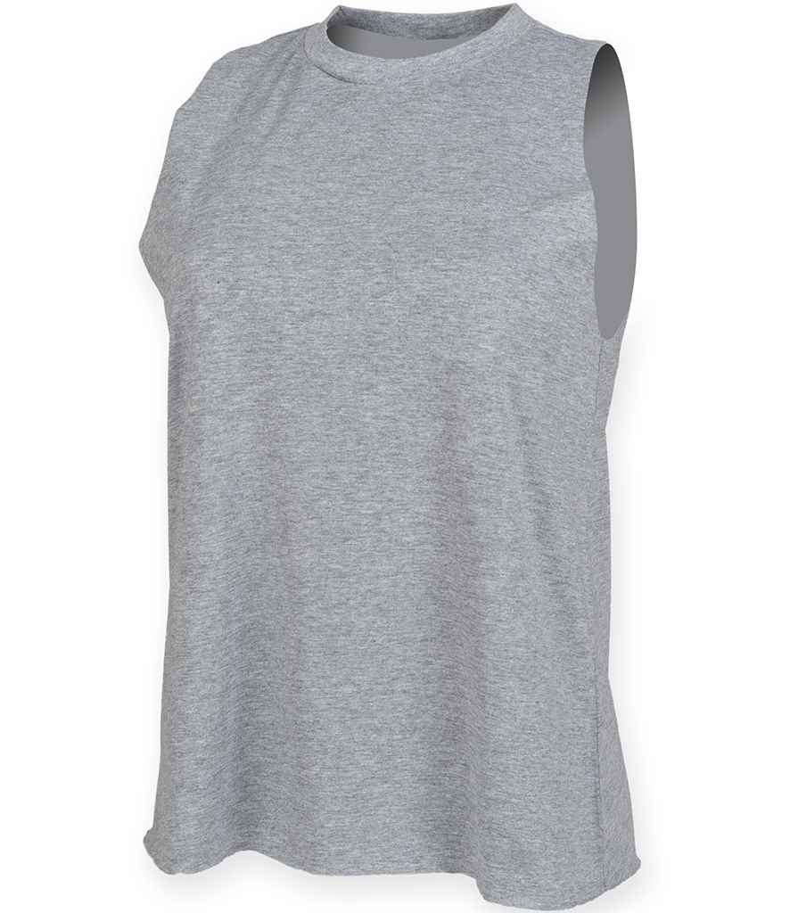 SF Clothing Ladies High Neck Vest - Heather Grey
