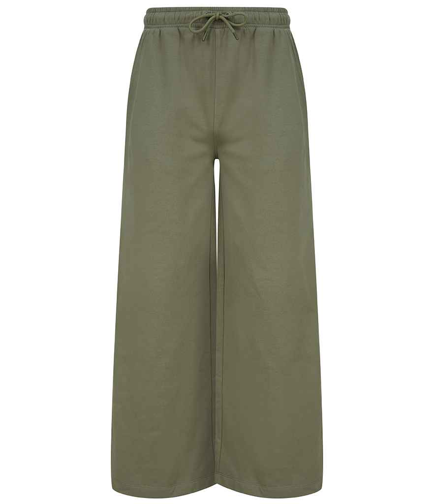 SF Clothing Ladies Sustainable Fashion Wide Leg Joggers - Khaki