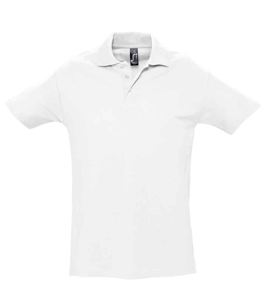 SOL'S Spring II Heavy Cotton Piqué Polo Shirt - White