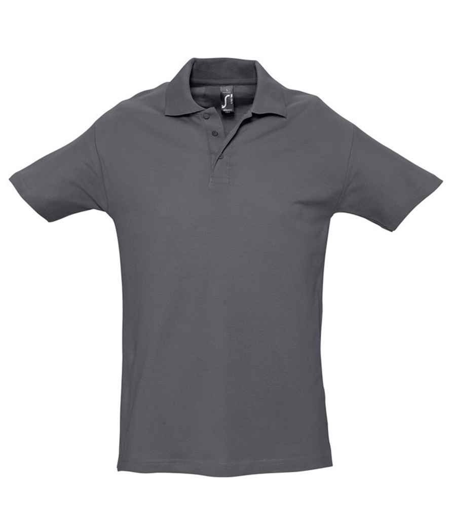 SOL'S Spring II Heavy Cotton Piqué Polo Shirt - Mouse Grey