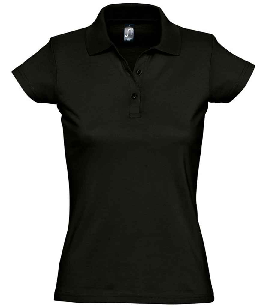 SOL'S Ladies Prescott Cotton Jersey Polo Shirt - Deep Black