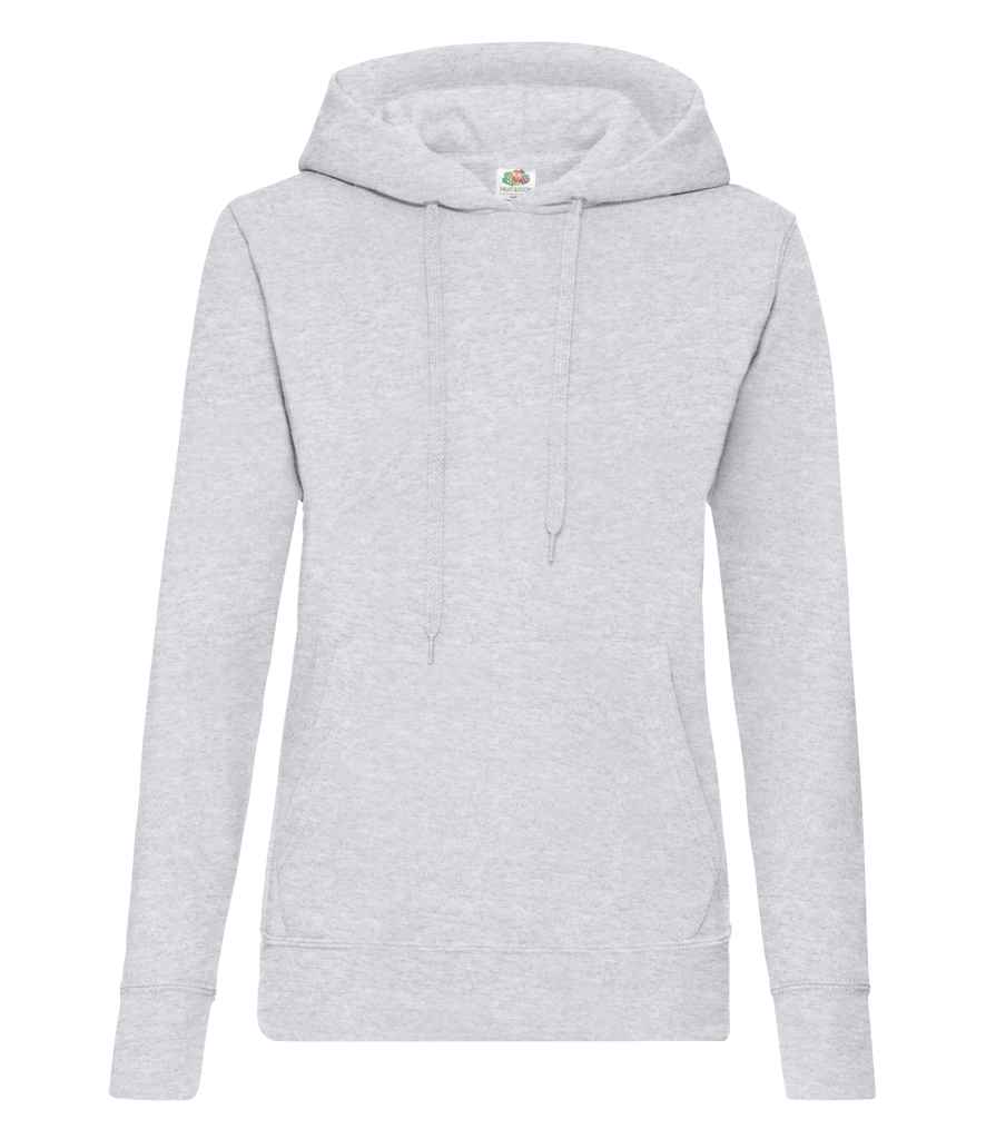 Fruit of the Loom Classic Lady Fit Hooded Sweatshirt - Heather Grey