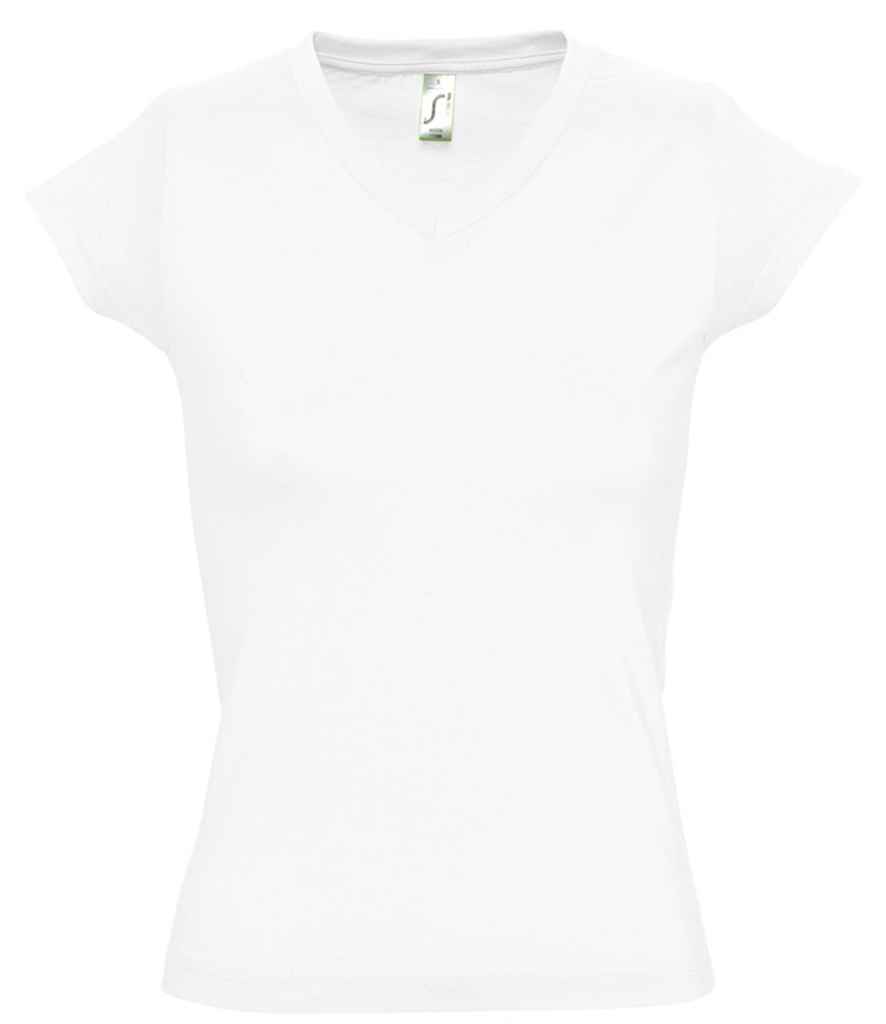 SOL'S Ladies Moon V Neck T-Shirt - White