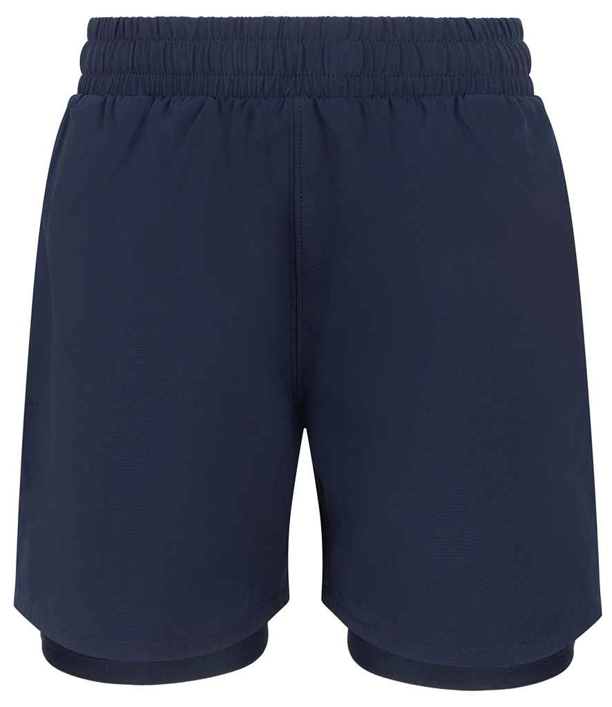 Tombo Kids Double Layer Sports Shorts - Navy