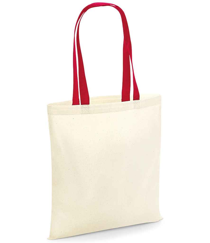 Westford Mill Bag For Life - Contrast Handles - Natural/Classic Red
