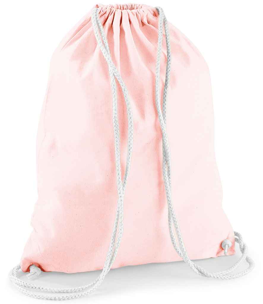 Westford Mill Cotton Gymsac - Pastel Pink/White