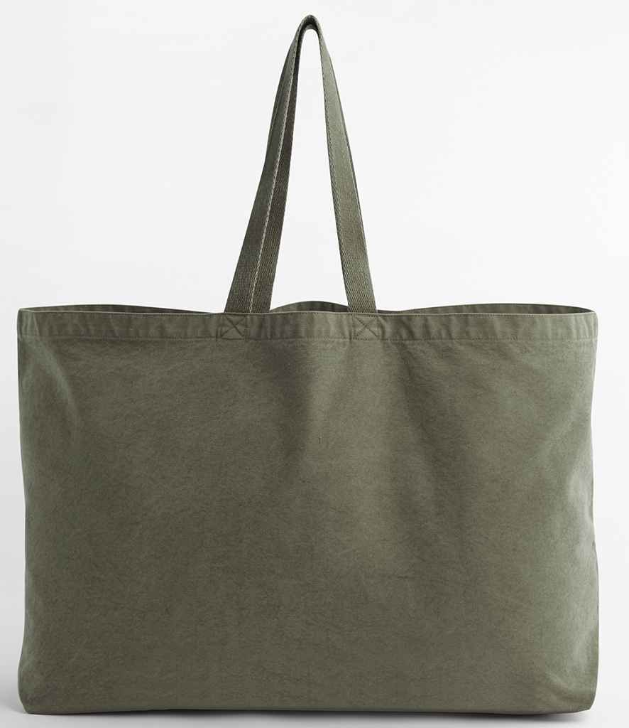 Westford Mill Garment Dyed Oversized Tote Bag - Vintage Moss