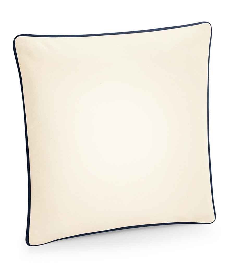 Westford Mill Fairtrade Piped Cushion Cover - Natural/French Navy
