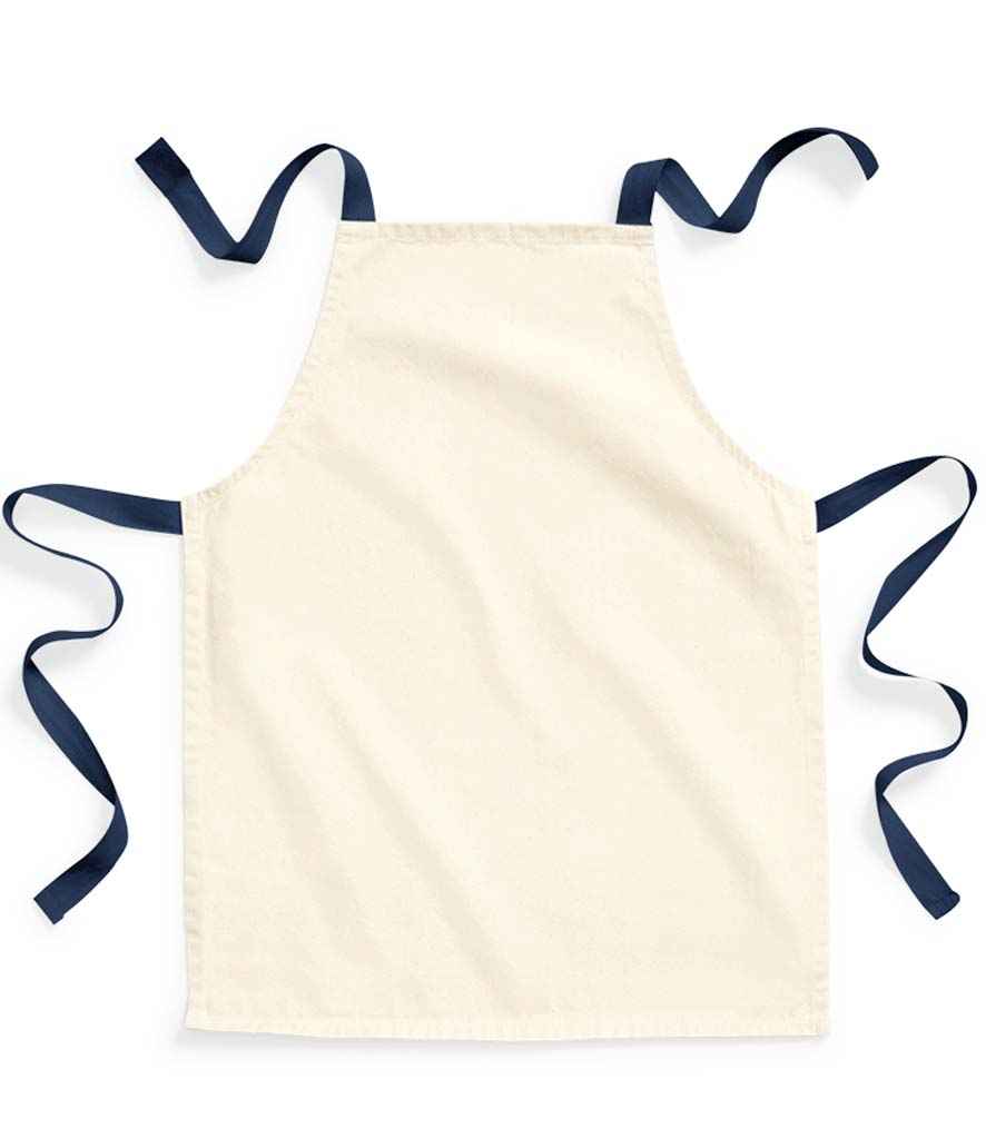 Westford Mill Fairtrade Kids Craft Apron - Natural/French Navy
