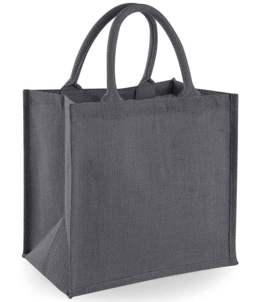 Westford Mill Jute Midi Tote Bag - Graphite Grey/Graphite Grey
