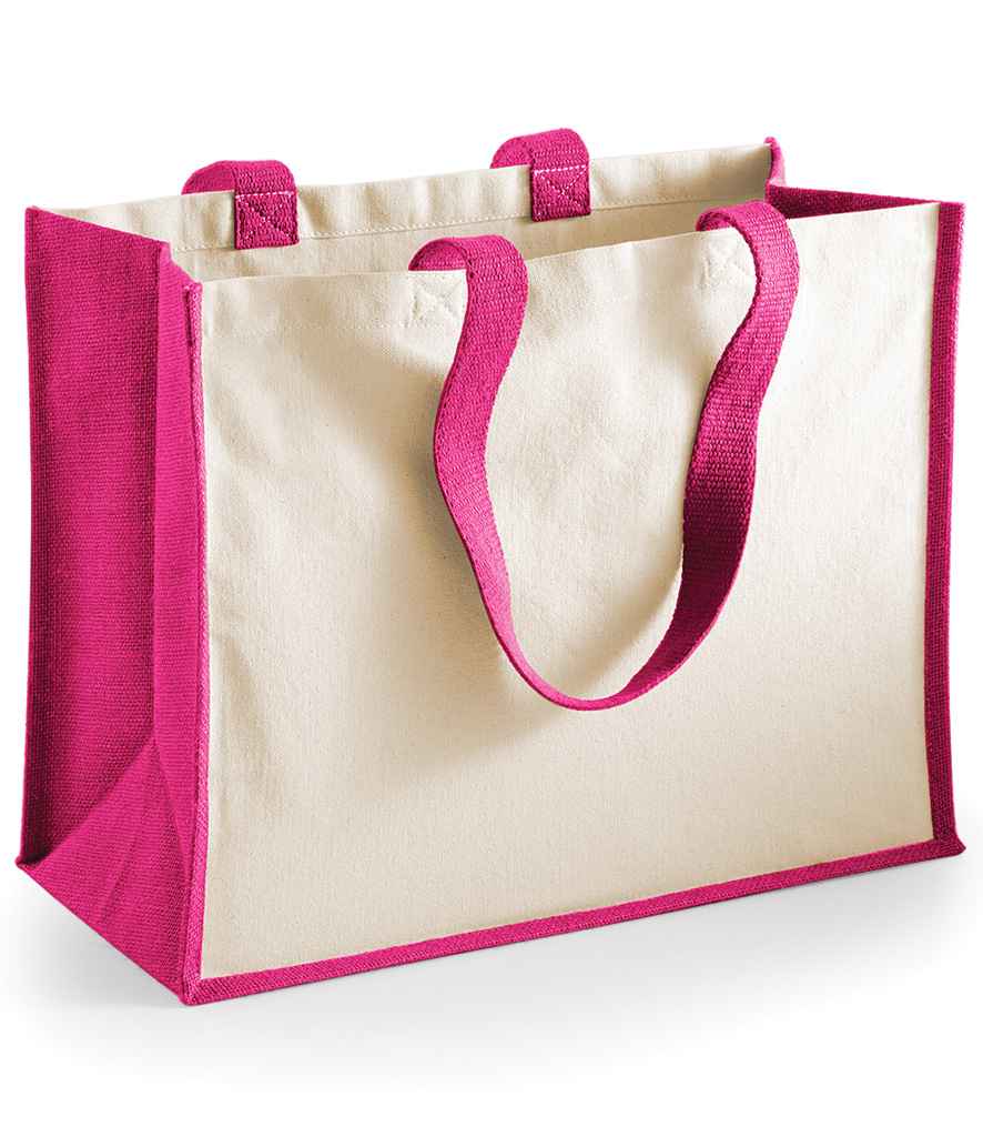 Westford Mill Printers Jute Classic Shopper - Fuchsia
