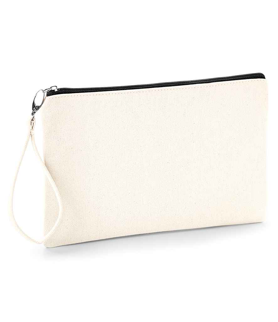 Westford Mill Canvas Wristlet Pouch - Natural/Black