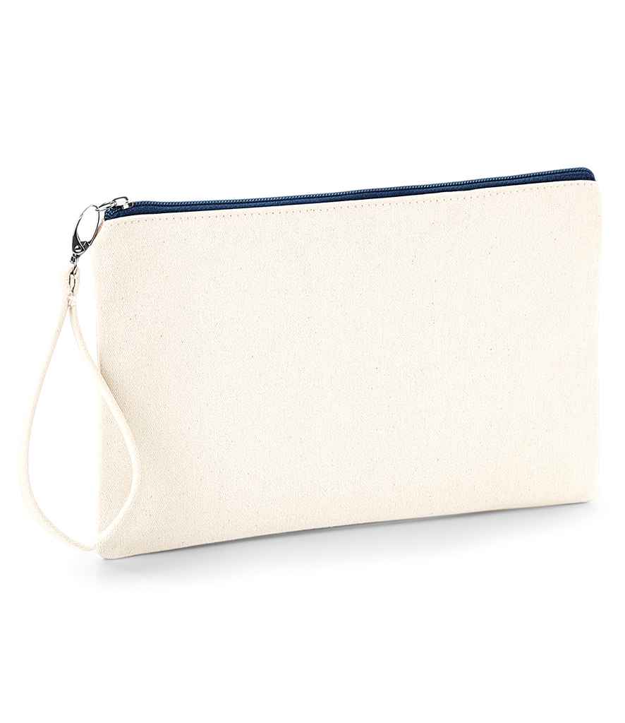 Westford Mill Canvas Wristlet Pouch - Natural/Navy
