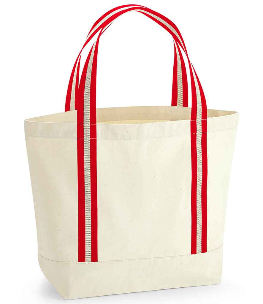 Westford Mill EarthAware® Organic Boat Bag - Natural/Classic Red