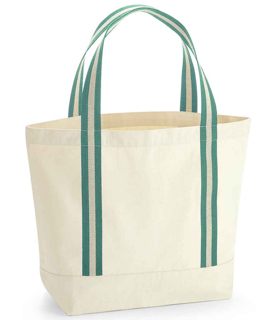Westford Mill EarthAware® Organic Boat Bag - Natural/Sage Green